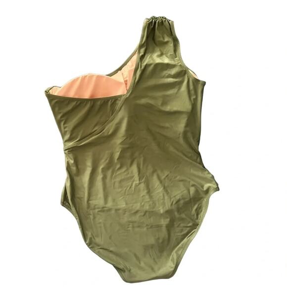 J.Crew Ruched one-shoulder one-piece Swimsuit Size 20 NWT - Picture 4 of 9